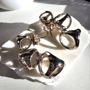 🌷Sterling silver geometric drop earrings